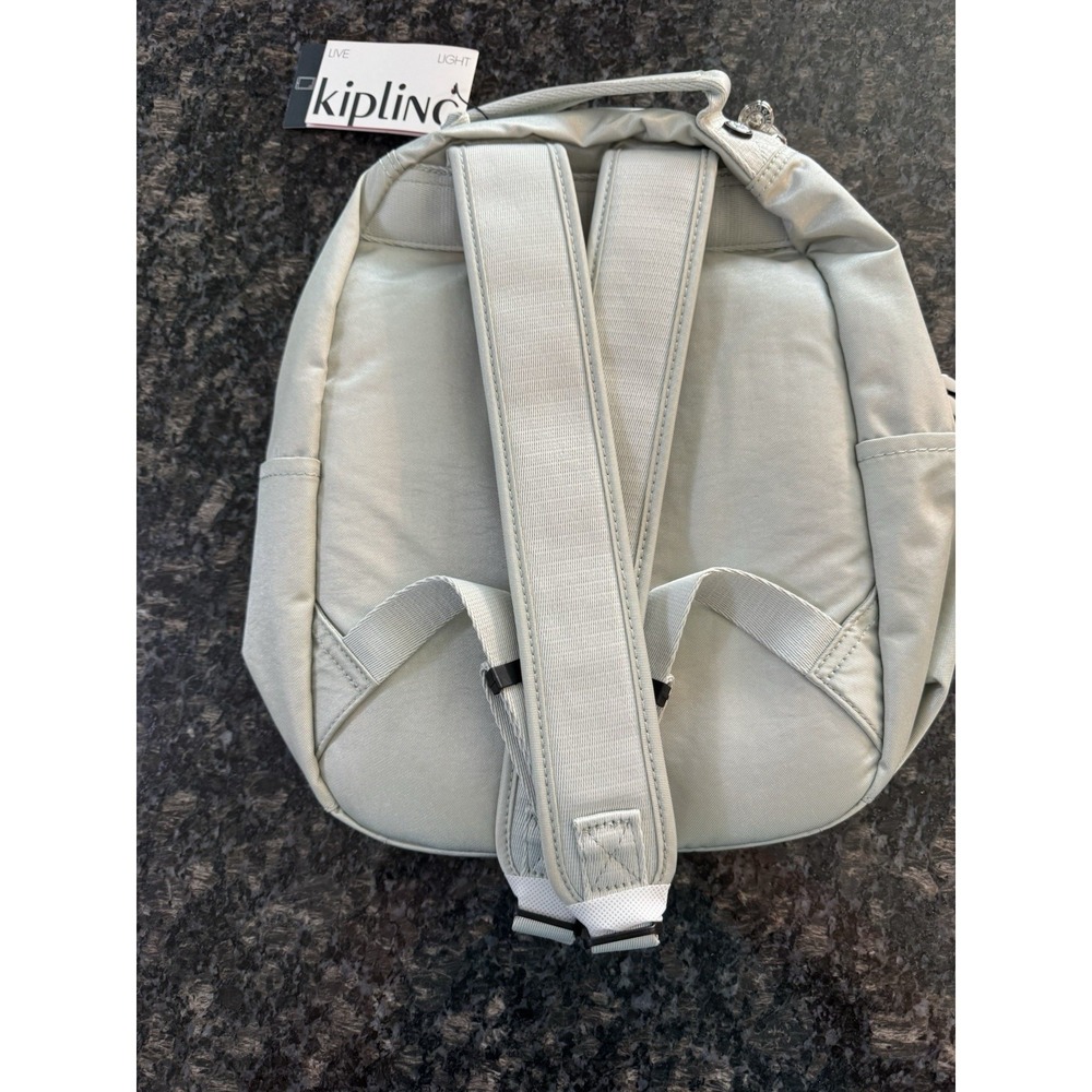 Kipling Seoul Small Tablet Backpack. NWT Silver Metallic - Picture 6 of 8